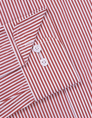 Stripe Red Tailored Smart Fit Shirt FS2757-2SF-15.5