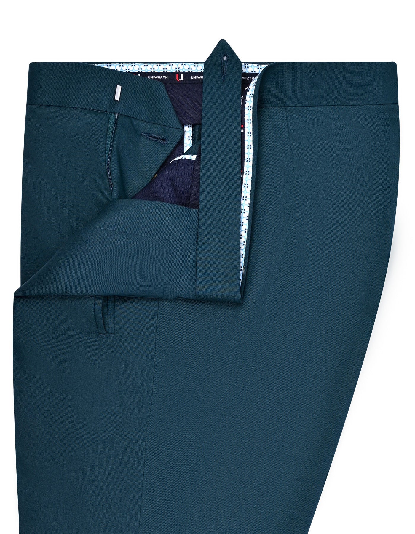Teal Plain Formal Trouser Classic Fit FT527-1C-36