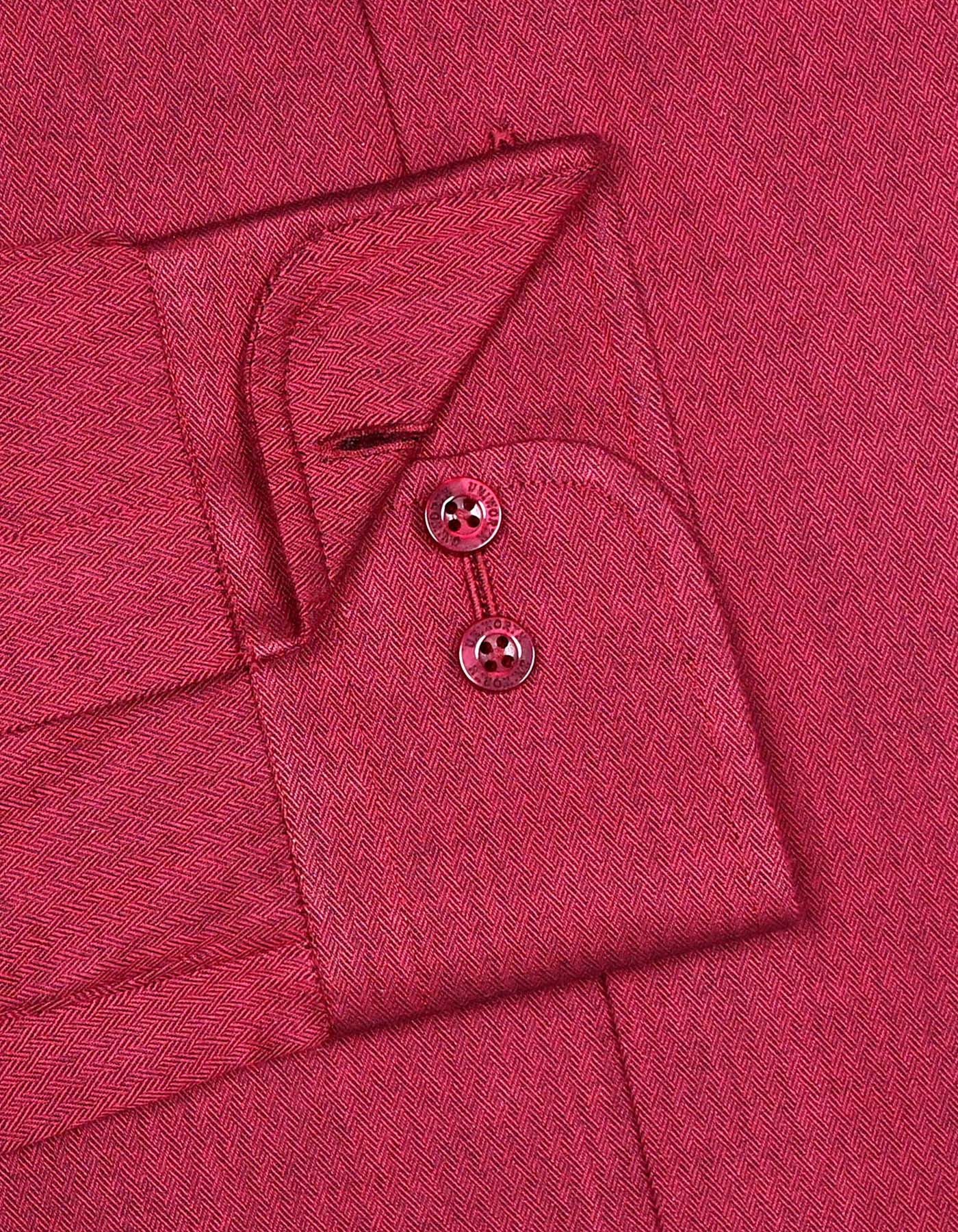 Self Maroon Tailored Smart Fit Shirt FS20446SF-15.5