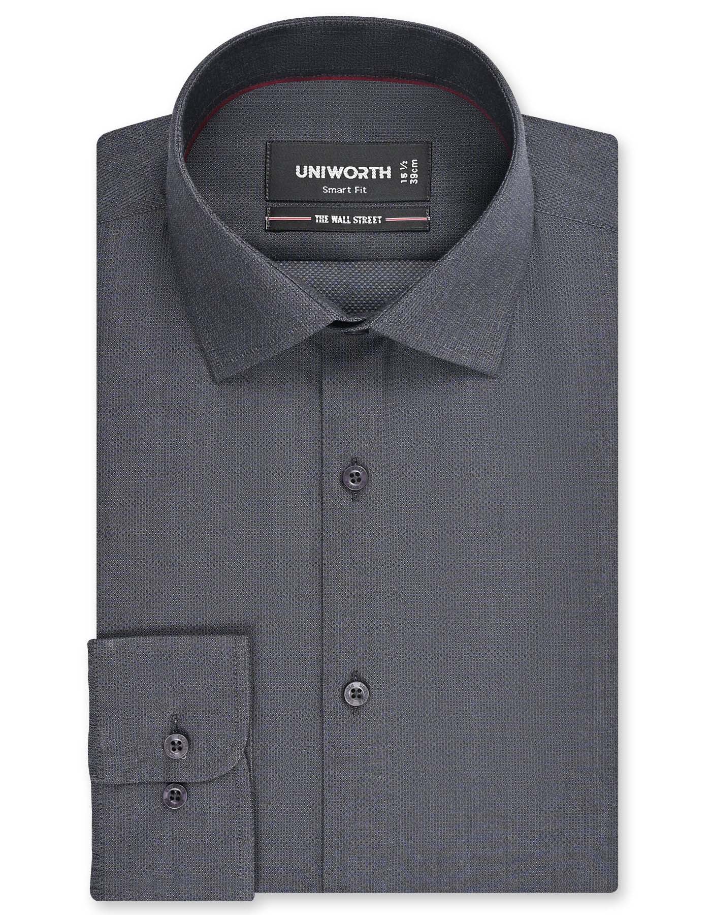 Self Grey Tailored Smart Fit Shirt FS20459SF-14.5