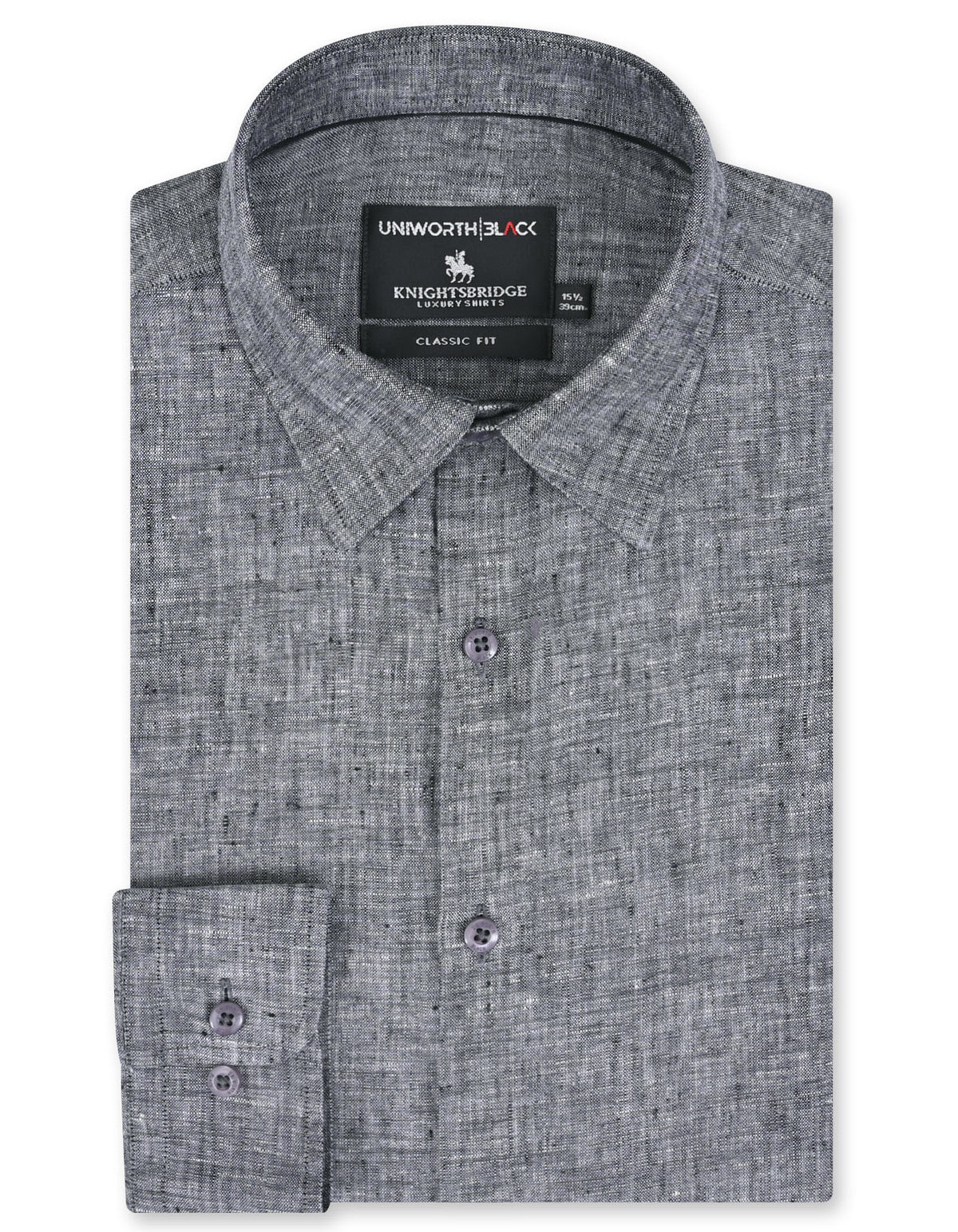 Plain Charcoal Classic Fit Shirt FS2419-3RF-14.5