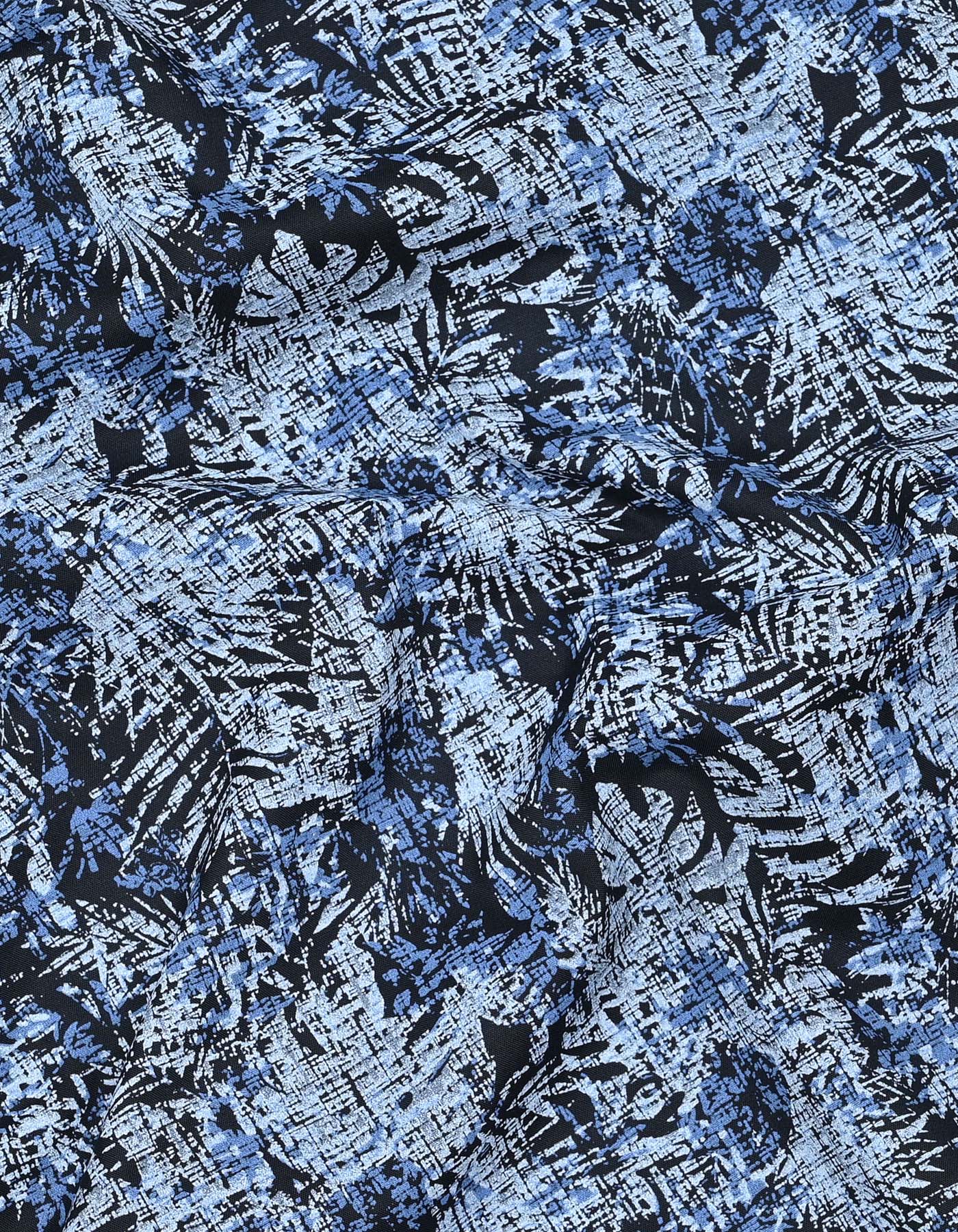 Printed Black Smart Fit Shirt FS830SH-16