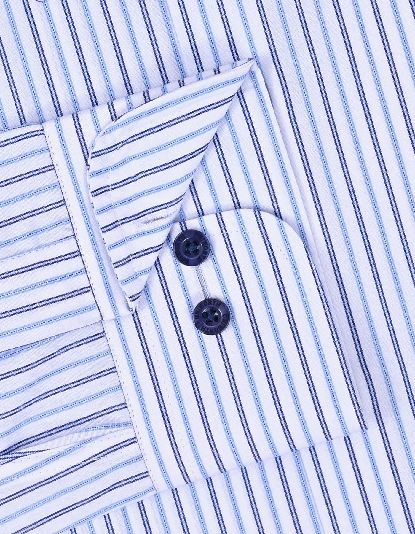 Stripe Blue Tailored Smart Fit Shirt FS2856-1SF-15.5