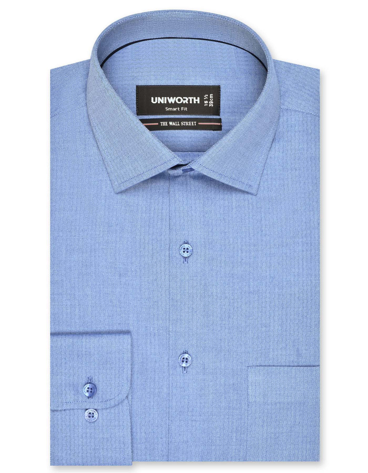 Self Blue Tailored Smart Fit Shirt FS20444SF-14.5