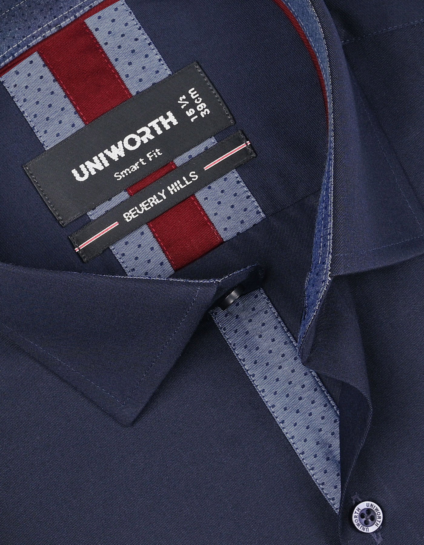 Plain Navy Tailored Smart Fit Shirt FS1601-4SF-15
