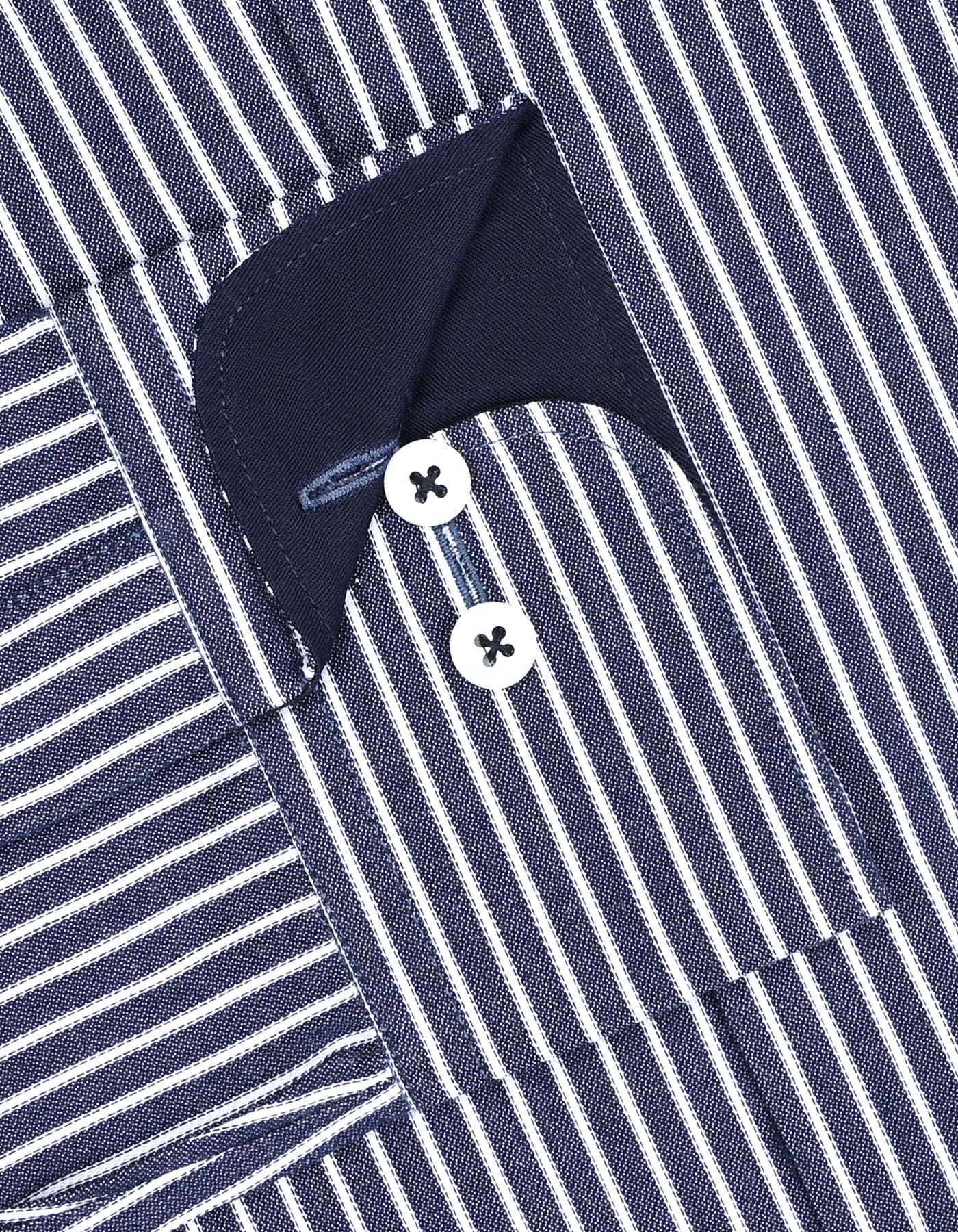 Stripe Navy Tailored Smart Fit Shirt FS2823SF-16