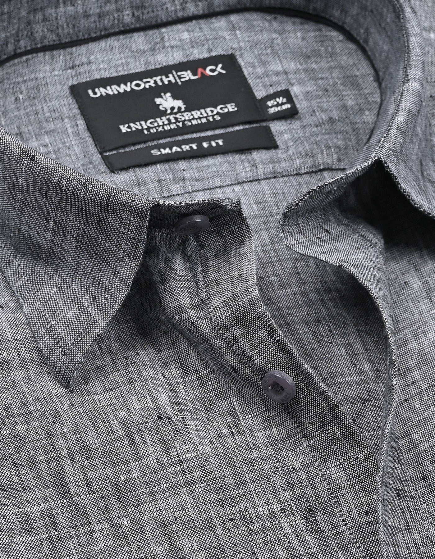 Plain Charcoal Tailored Smart Fit Shirt FS2419-3SF-15