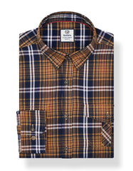 Navy Embriodery Check Casual Shirt CS2365-1R-S