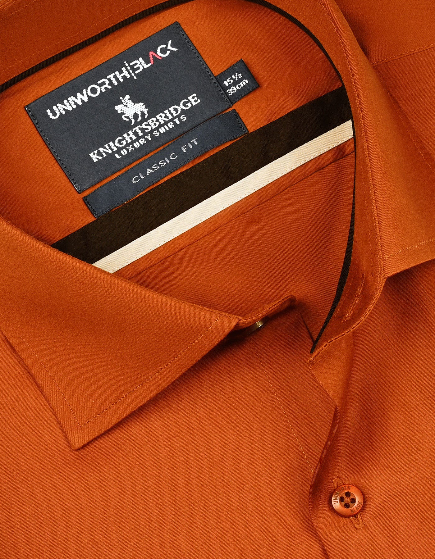 Plain L Brown Classic Fit Shirt FS2357-3RF-15