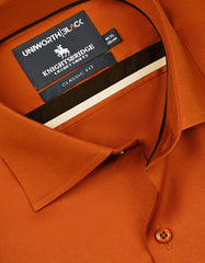 Plain L Brown Classic Fit Shirt FS2357-3RF-15