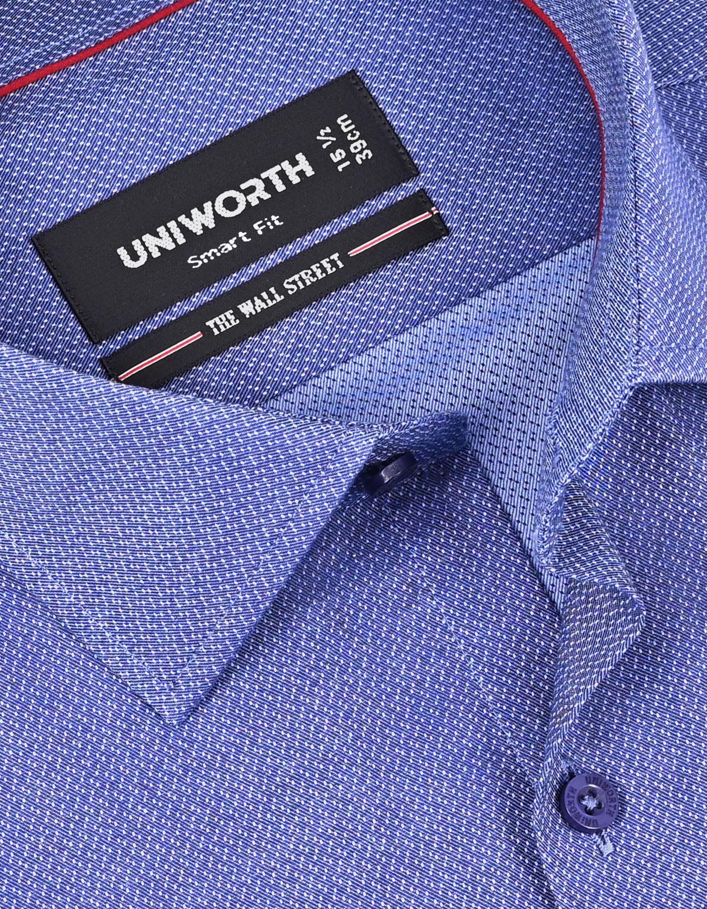 Self D Blue Tailored Smart Fit Shirt FS20502SF-15