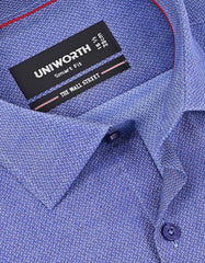Self D Blue Tailored Smart Fit Shirt FS20502SF-15