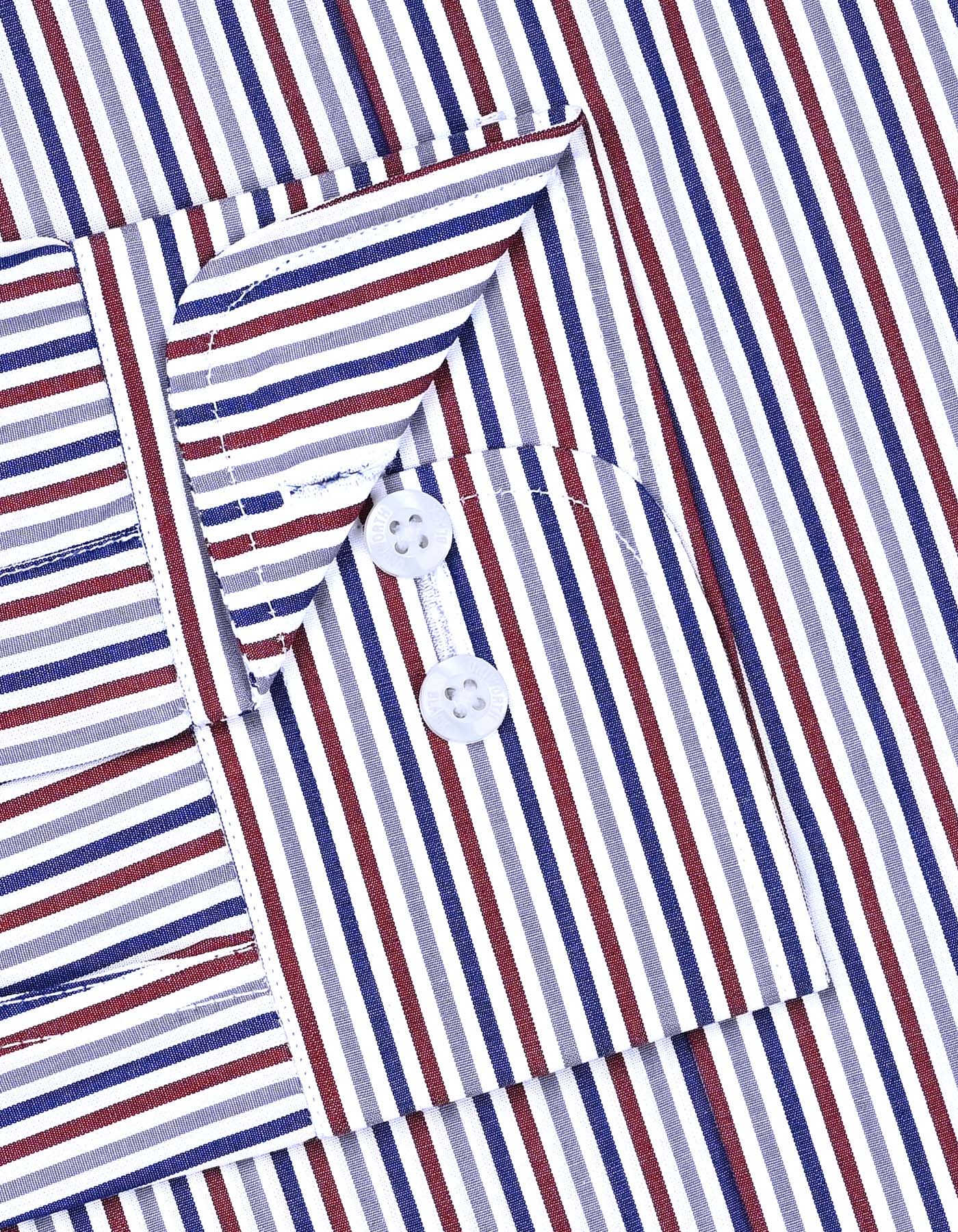 Stripe Maroon Tailored Smart Fit Shirt FS2878-2SF-15.5