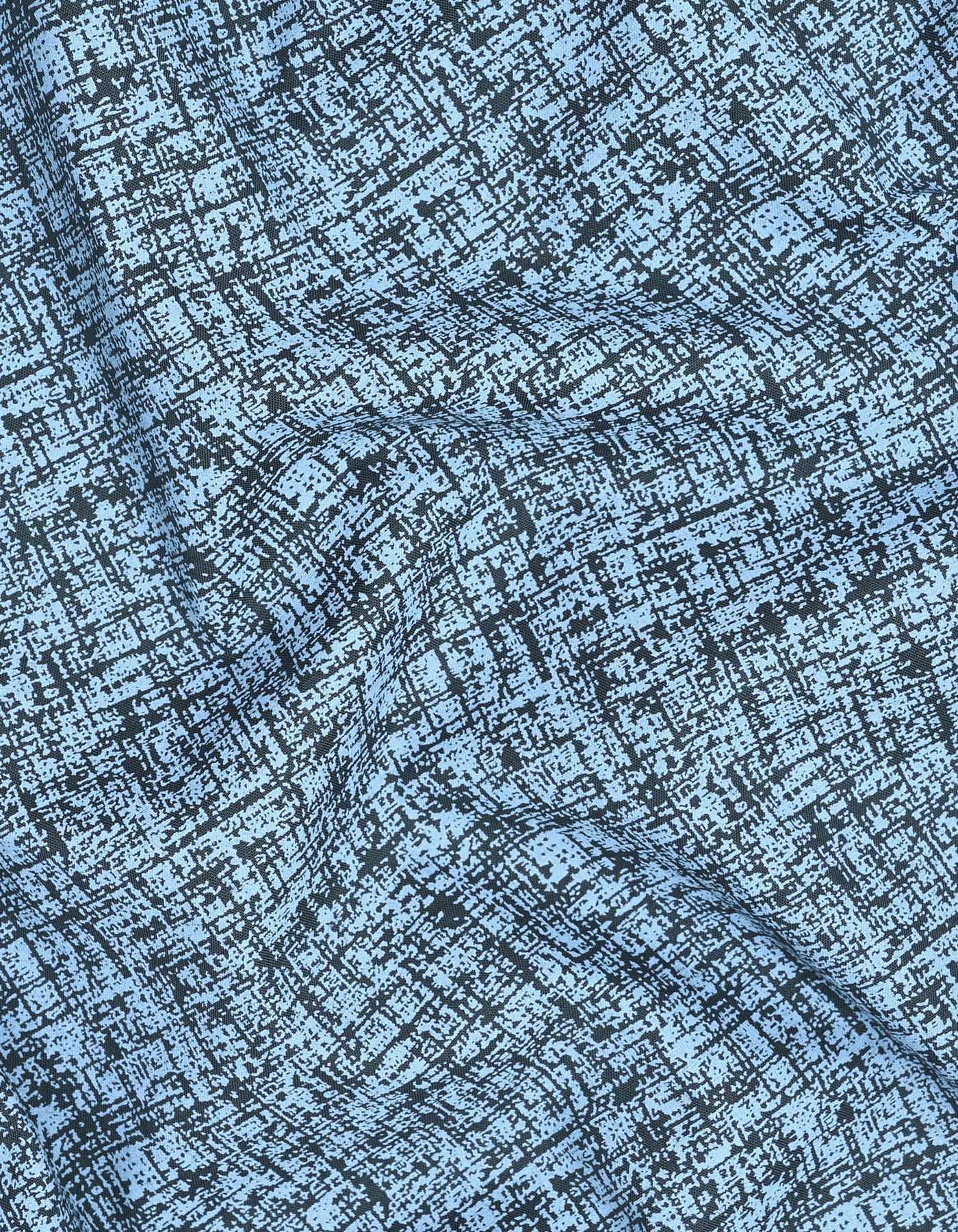 Printed Blue Classic Fit Shirt FS833-1RF-16