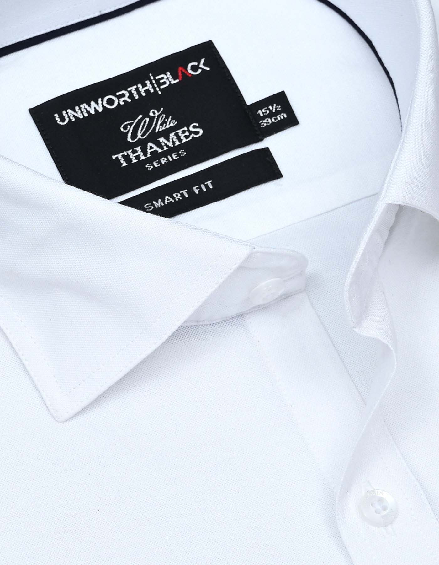 Plain White Tailored Smart Fit Shirt FS2299SF-15