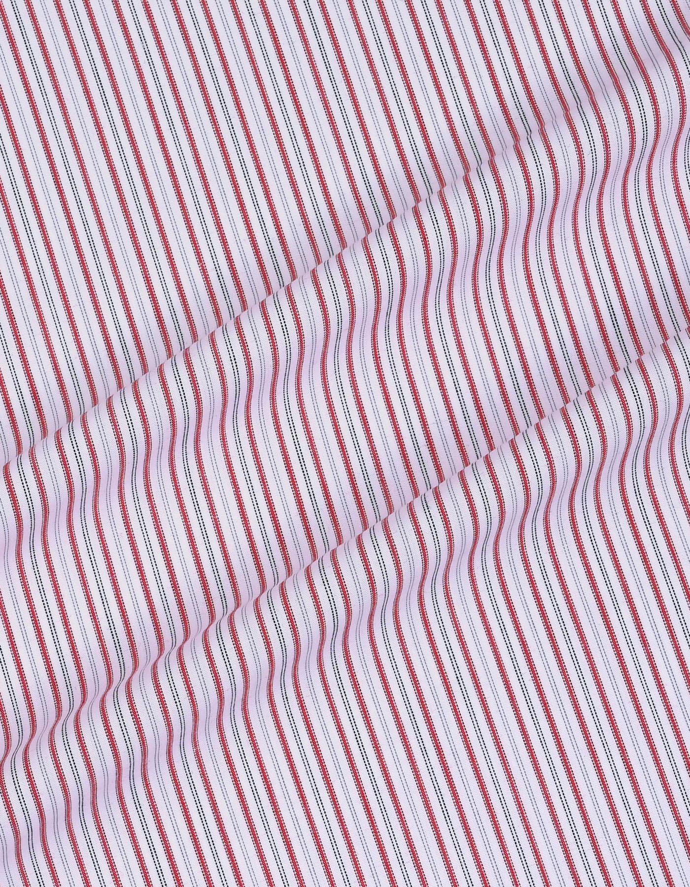 Stripe Red Classic Fit Shirt FS2864-1RF-16