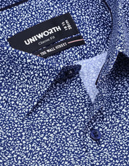 Printed Navy Classic Fit Shirt FS816RH-15