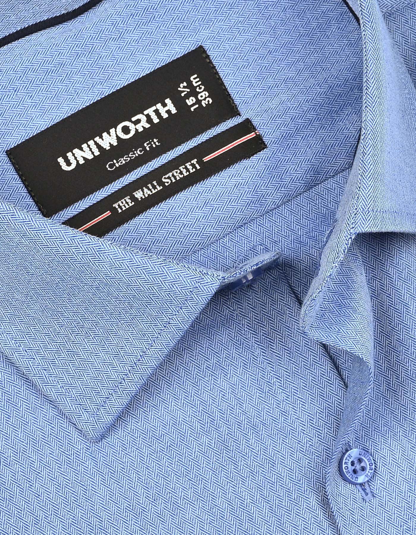 Self Blue Classic Fit Shirt FS20444RF-15