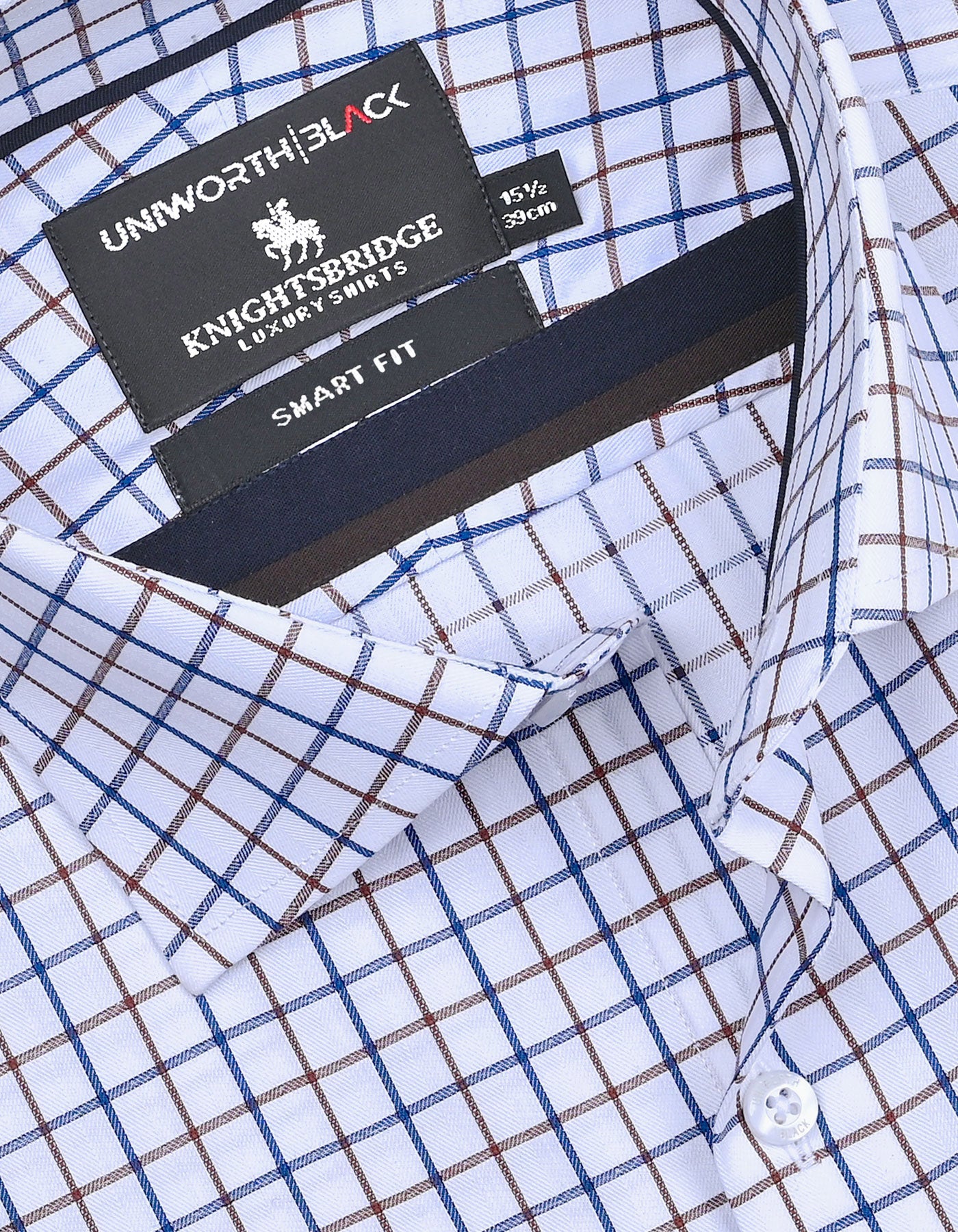 Check Navy Smart Fit Shirt FS2955SH-15