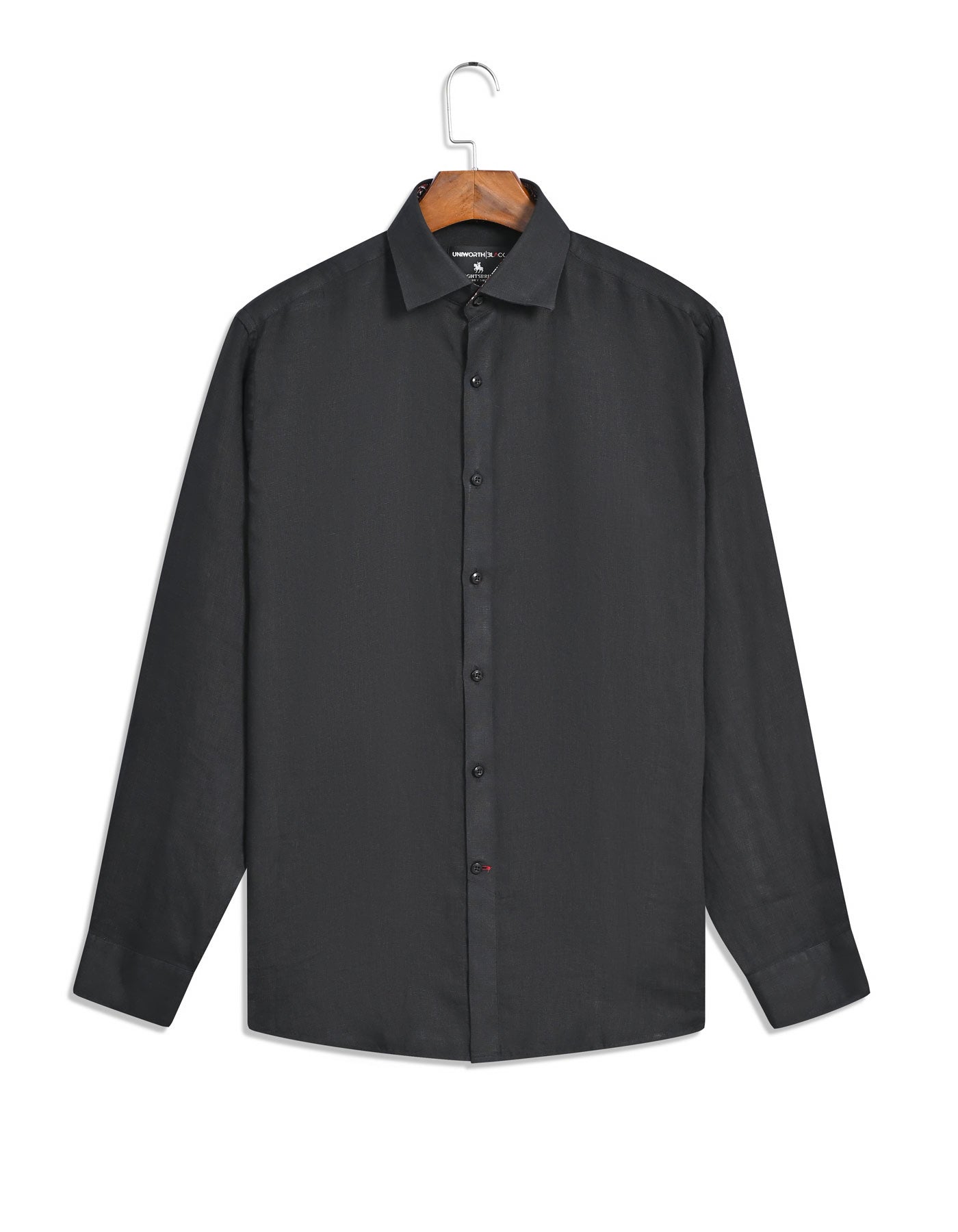 Plain Black Tailored Smart Fit Shirt FS2427-2SF-15.5
