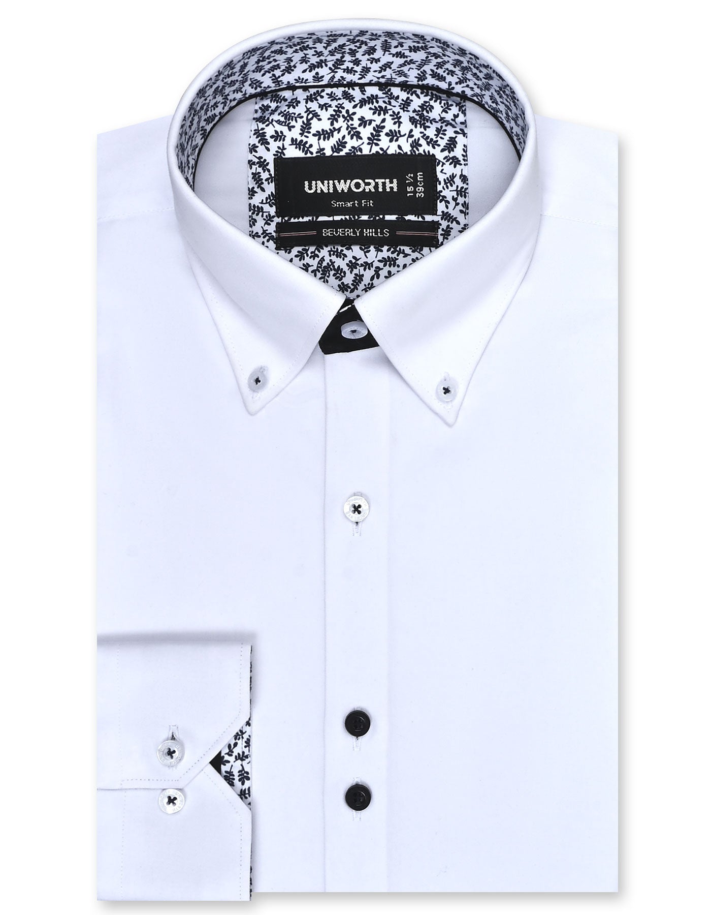 Plain White Tailored Smart Fit Shirt FS1596-3SF-14.5