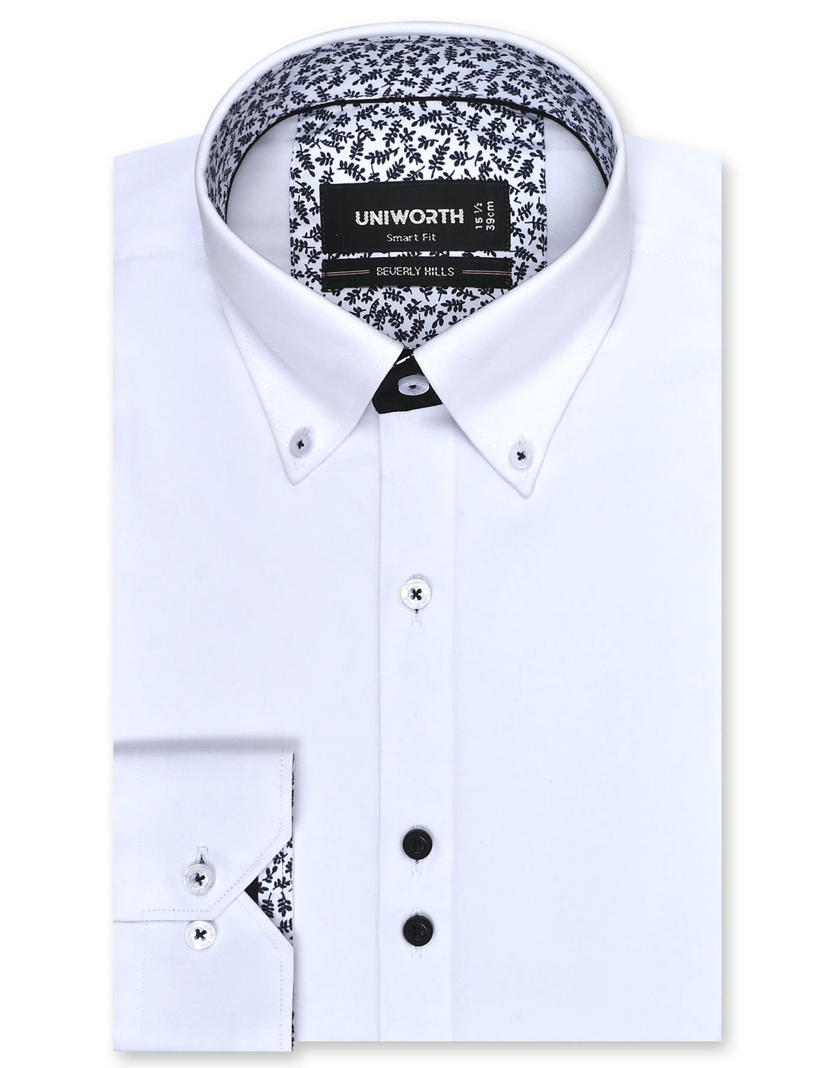 Plain White Tailored Smart Fit Shirt FS1596-3SF-14.5
