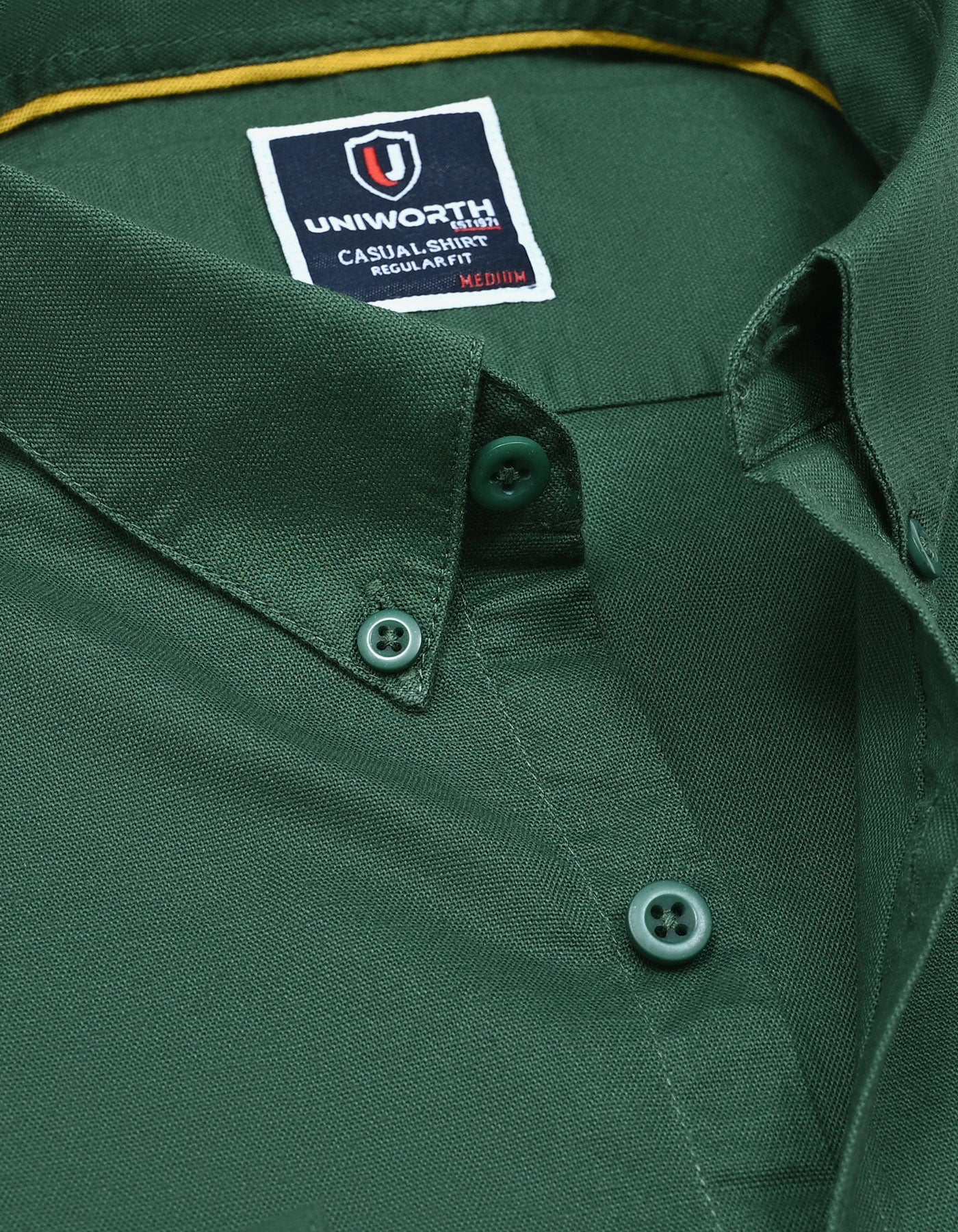 Green Embriodery Plain Casual Shirt CS2408R-L