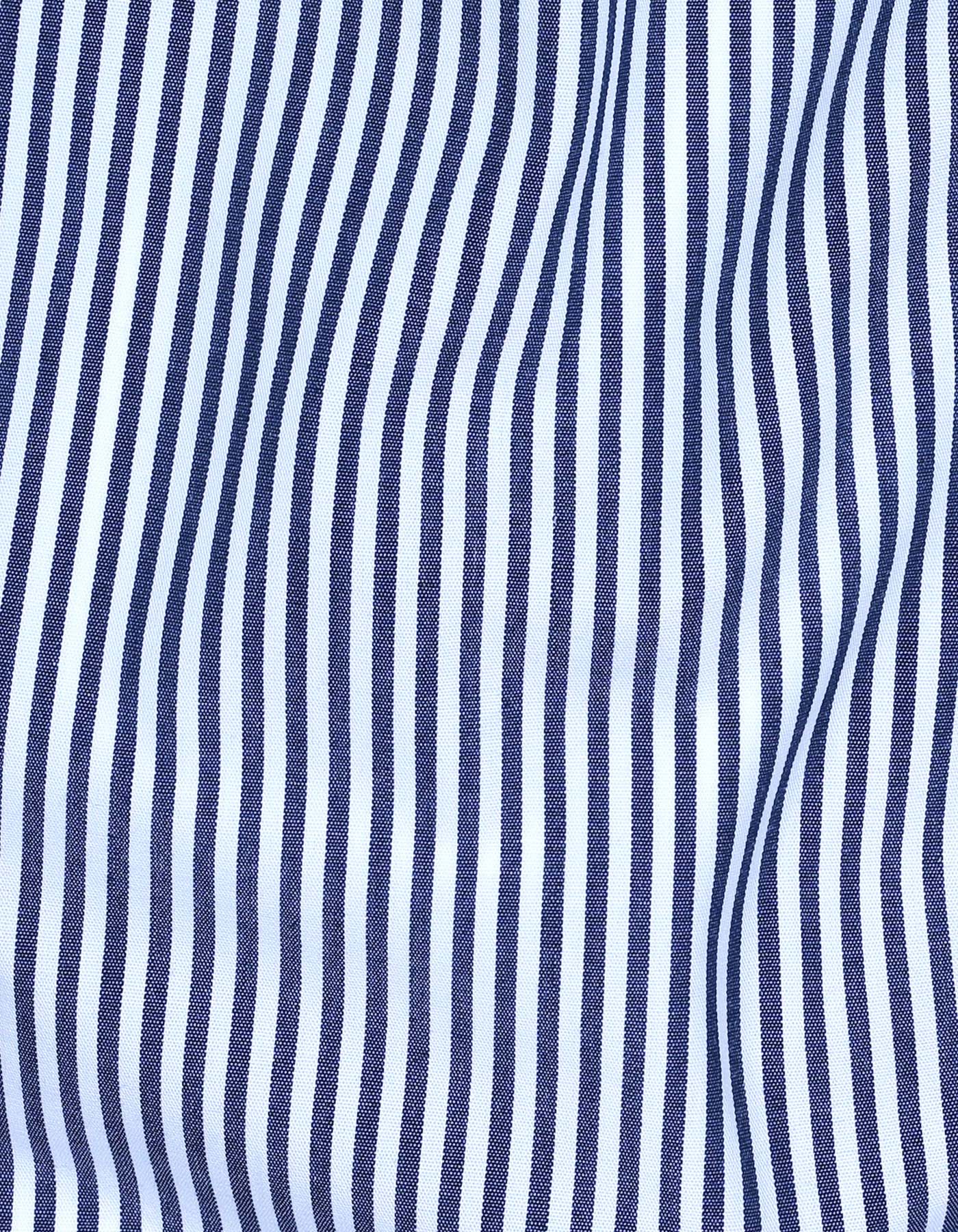 Stripe Navy Tailored Smart Fit Shirt FS2871-3SF-16