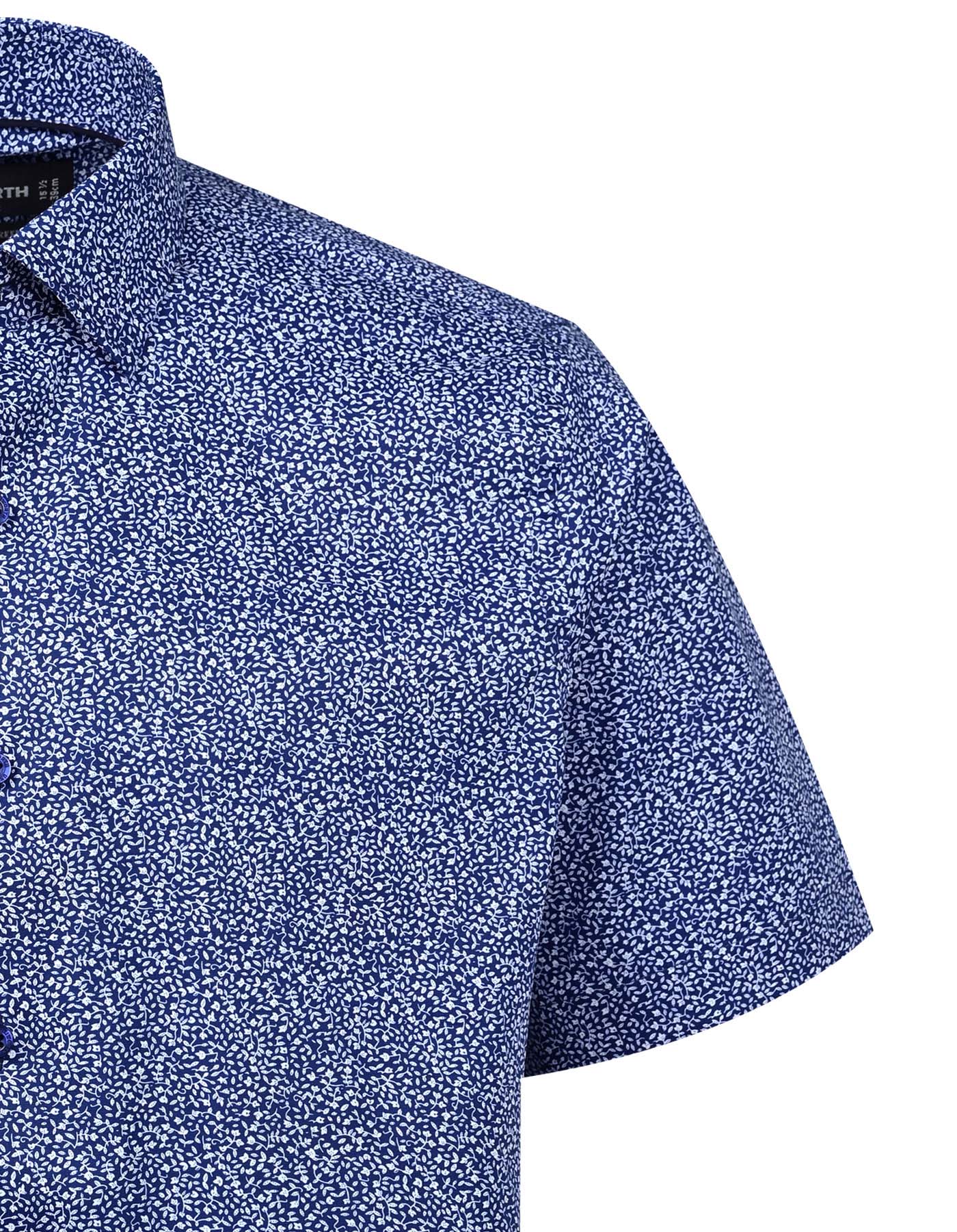Printed Navy Smart Fit Shirt FS816SH-15.5