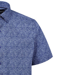 Printed Navy Smart Fit Shirt FS816SH-15.5