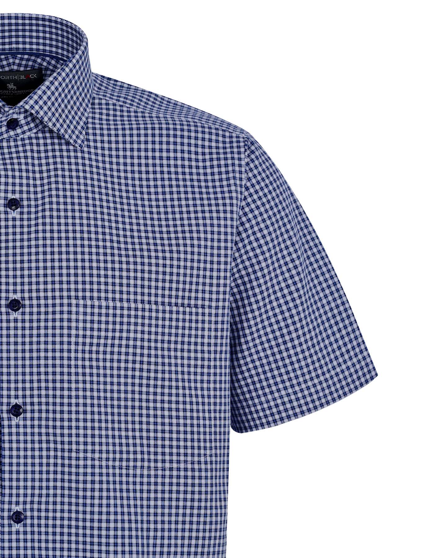 Check D Navy Smart Fit Shirt FS2951SH-15.5