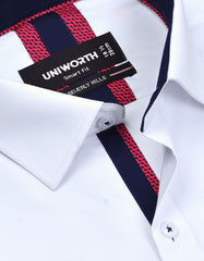 Plain White Tailored Smart Fit Shirt FS1596-2SF-15