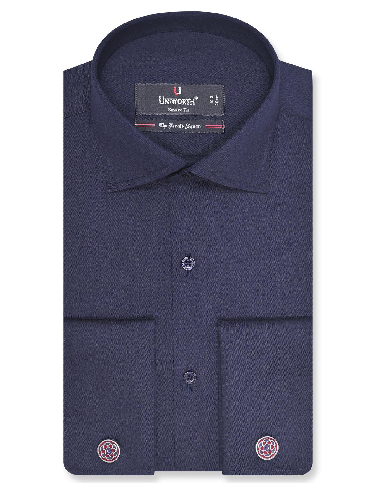 Plain Navy Tailored Smart Fit Shirt FS1314-4SD-14.5