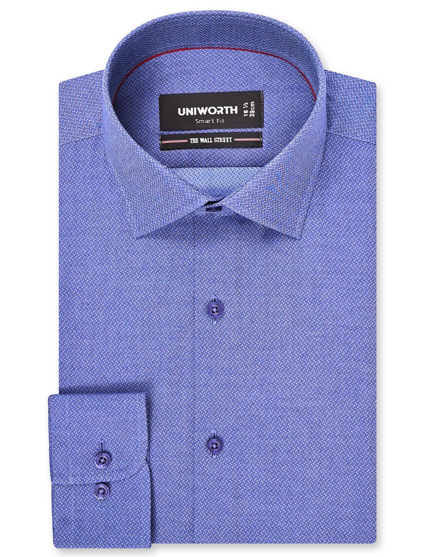 Self D Blue Tailored Smart Fit Shirt FS20502SF-14.5
