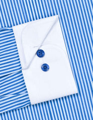 Stripe Blue Tailored Smart Fit Shirt FS2873-1SF-15.5