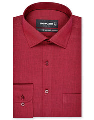 Self Maroon Tailored Smart Fit Shirt FS20446SF-14.5