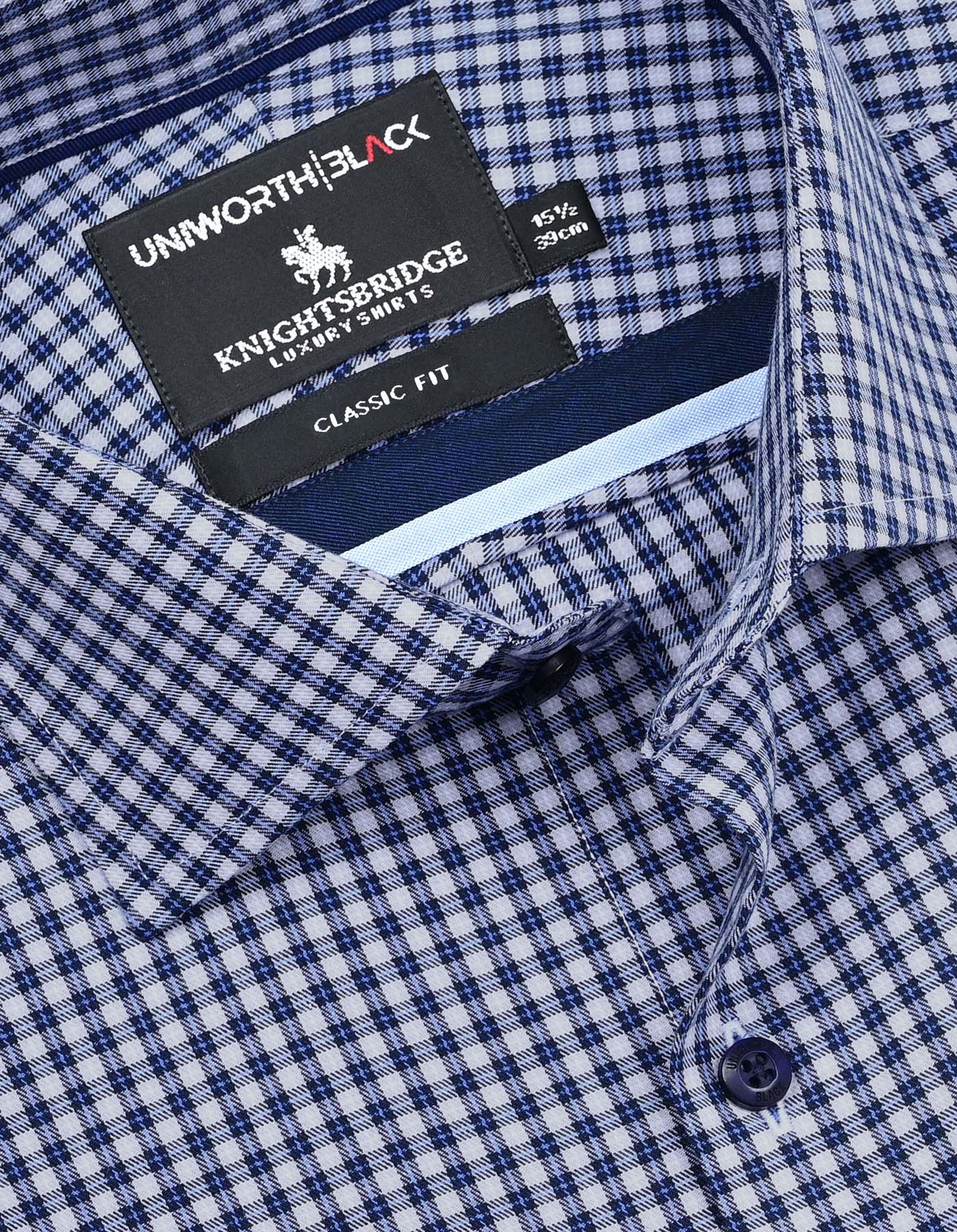 Check D Navy Classic Fit Shirt FS2951RH-15