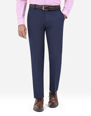 Navy Plain Formal Trouser Tailored Smart Fit FT487-4S-30