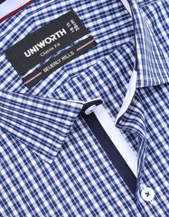 Check Navy Classic Fit Shirt FS1167RF-15