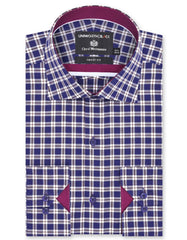 Check Blue Tailored Smart Fit Shirt FS2936SF-14.5