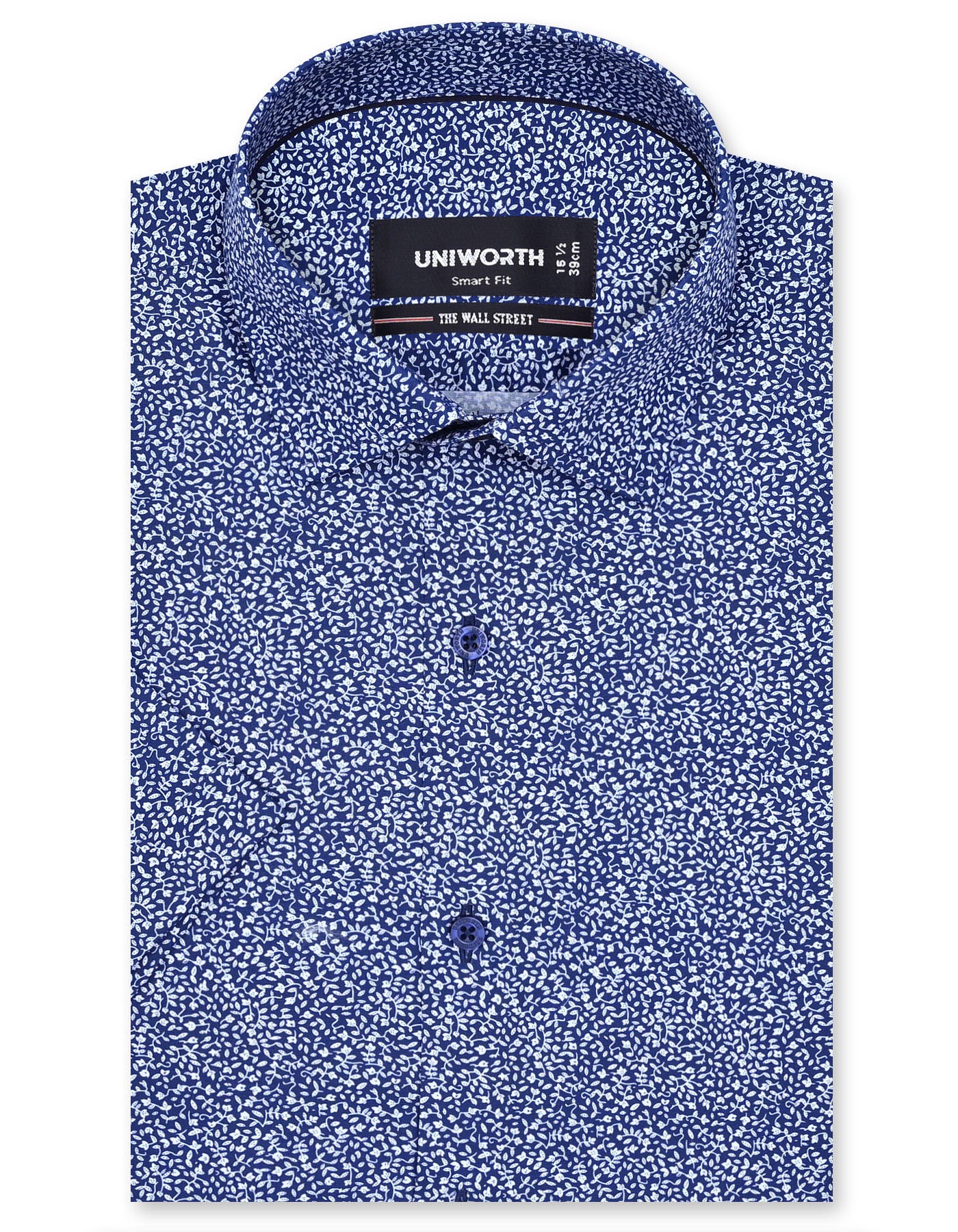 Printed Navy Smart Fit Shirt FS816SH-14.5